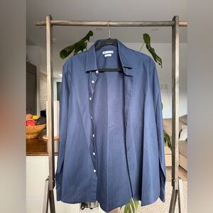 Zara Dark Blue Slim Fit Shirt